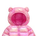 thumbnail image 5 of FRSASU Toddler Kids Baby Boys Girls Fashion Cute Solid Color Colorful Windproof Padded Clothes Jacket Hooded Coat, 5 of 5