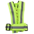 thumbnail image 2 of 2X Chaleco Reflector, Ajustable, Chaleco de Alta Visibilidad, Chaleco de Seguridad con 8 Lámparas LED, Verde, 2 of 5