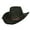 Black, variant on Top Headwear Frayed Edge Paper Braid Cowboy Hat, White