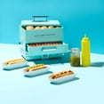 thumbnail image 6 of Nostalgia Retro Hot Dog Steamer, Large Hot Dog Cooker with Bun Warming Tray, 600W, Aqua, 6 of 8