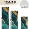 thumbnail image 4 of Teal Marble Gold Line Pattern Kitchen Rugs Sets Of 3,Kitchen Runner Rugs Non Skid Washable,Decorative Kitchen Floor Mats for Kitchen,Sink,Laundry,17"x30"+ 17"x47" + 17"x59", 4 of 6