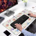 thumbnail image 2 of Long Mouse Pads for Desk,Pioneer Flower Floral Print Pattern Desk Mats on Top Of Desks, Desk Mouse Pad Extra Large with 3mm Non-Slip Base and Stitched Edge for Gaming,Office,Work,Home 31.5"x15.7", 2 of 6