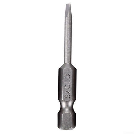 

1pc 50mm S2 Alloy Steel Flat Head Slotted Tip Magnetic Screwdriver Bit 2.0-6.0mm