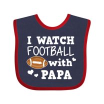Inktastic I Watch Football with My Papa Boys Baby Bib