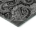 thumbnail image 4 of HomeRoots 654637 9 x 12 ft. Black & Ivory Paisley Washable Machine Made Rectangle Area Rug with UV Protection, 4 of 6