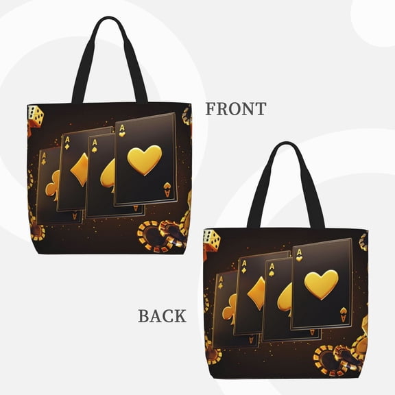 Horeoi Casino Playing Cards for ​Reinforced Shoulder Tote Bag Scratch-Proof Design Spacious Organizer Crossbody Carry Daily Commute Must-Have