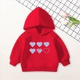 thumbnail image 2 of KPOPLK Hoodies for Kids Oversized Soft Fleece Sweatshirts Long Sleeve Pullover Top Casual Loose Fall Clothes for Boys Red Size 3-4 Years, 2 of 7