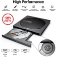 thumbnail image 3 of External CD DVD Drive, USB 3.0 Type C Ultra-thin Superdrive Optical Burner CD DVD +/- RW, Compatible with Windows 10 8 7 XP Vista Mac OS System, 3 of 7