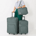 thumbnail image 3 of Jetstream Atlantic Softside 4 Piece Luggage Set, Rolling Suitcase Set: 25 Inch Checked Luggage, Carry On Suitcase, Tote Bag & Toiletry Kit, 3 of 11