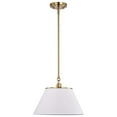 thumbnail image 3 of Nuvo Lighting Dover 1 Light Medium Pendant White with Vintage Brass, 3 of 6