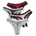 thumbnail image 4 of Ropa Interior con Entrenamiento Gibobby T Back Bragas sin costuras Tanga Sexy Encaje Rosa L, 4 of 5