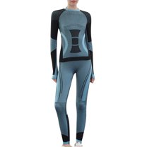 FNFYFH Women Thermal Ski Underwear Slim Fit Base Layer Quick Dry Workout Top and Bottom Winter Warm Long Johns Cycling Running Gear