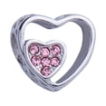 thumbnail image 1 of Charm para Pulsera LuckyLy, Dije de Corazón Doble, Acero Inoxidable y Zirconia Cúbica, Modelo Talia plateado UNITALLA, 1 of 8