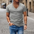 thumbnail image 4 of Baqcunre Polo Shirts For Men Mens Cotton Shirt Casual Fashion Solid Color Short Sleeved Lapel Shirt Sweatshirt Tops For Men Grey 3XL, 4 of 6