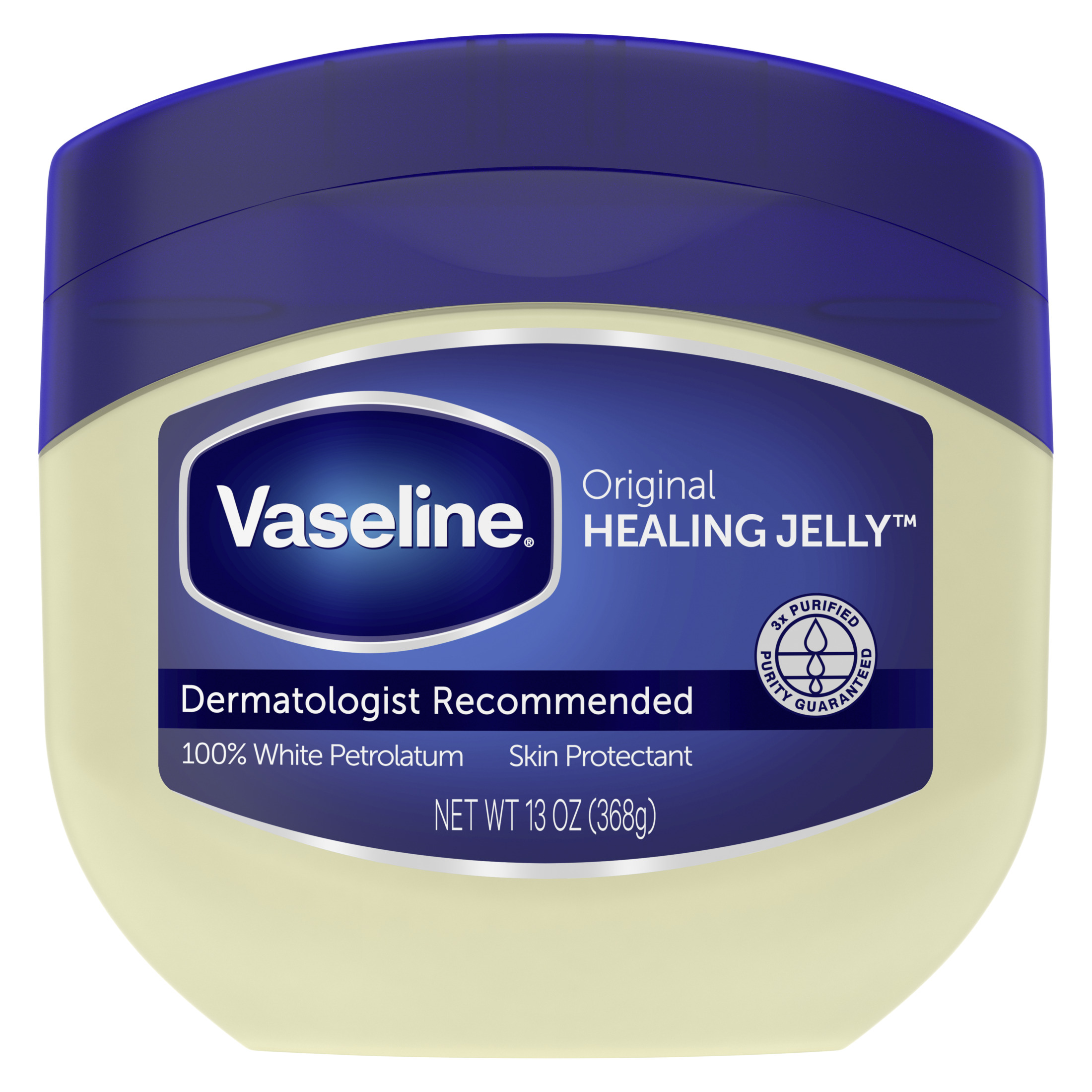 Vaseline Original Lock In Moisture Body Oil Pure Healing Petroleum Jelly All Skin, 13 oz, Blue