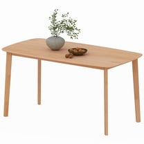 HOMCOM Wood Dining Table for 6, 47" Rectangular Kitchen Table, Natural