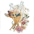 thumbnail image 2 of Girl's Bambi Playing In Flower Fields Graphic Tee White X Large, 2 of 4