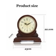 thumbnail image 2 of Mantelpiece Clock, Wood Mantel Clocks Retro Style Desk Clock,Standing Mantle Shelf Clock Battery Operated for Living Room, Office, Home Decor, 2 of 8