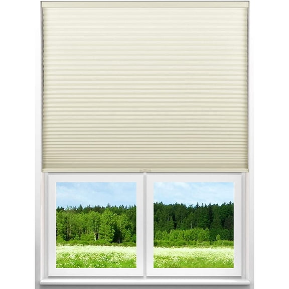 Arlo Blinds Single Cell Room Darkening Cordless Cellular Shades, Color: Ivory, Size: 25"W x 72"H