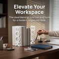 thumbnail image 6 of Unique Bargains Modern Geometric Metal Bookends for Office White Style C 3"x3.1"x8.5", 6 of 6