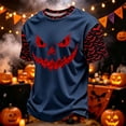 thumbnail image 2 of DORKASM Halloween Shirts for Men Round Neck Spooky Plus Size Shirts Short Sleeve Skeleton Pumpkin Vacation Blouse Ghost Graphic 2026 Basic T-Shirt Navy L, 2 of 7