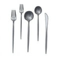 thumbnail image 2 of BalsaCircle 50 Silver Disposable Heavy Duty Plastic Cutlery Spoons Forks Knives Set Party Events Tableware Supplies, 2 of 8