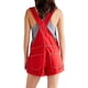 thumbnail image 3 of Pantalones Cortos Vaqueros para Mujer, de Verano Informales, Holgados, Ajustables, con Tirantes. Rojo S, 3 of 8