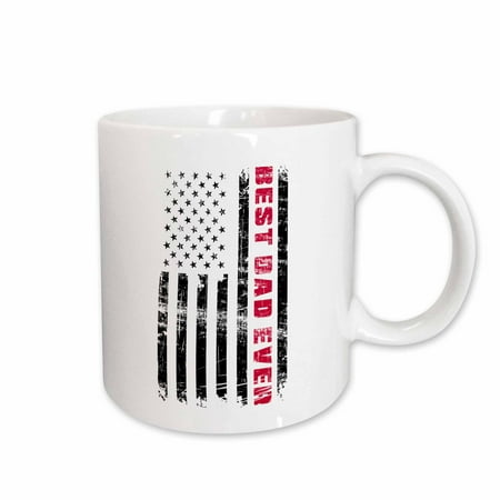 3dRose American Flag Best Dad Ever Patriotic Fathers Day - Ceramic Mug,