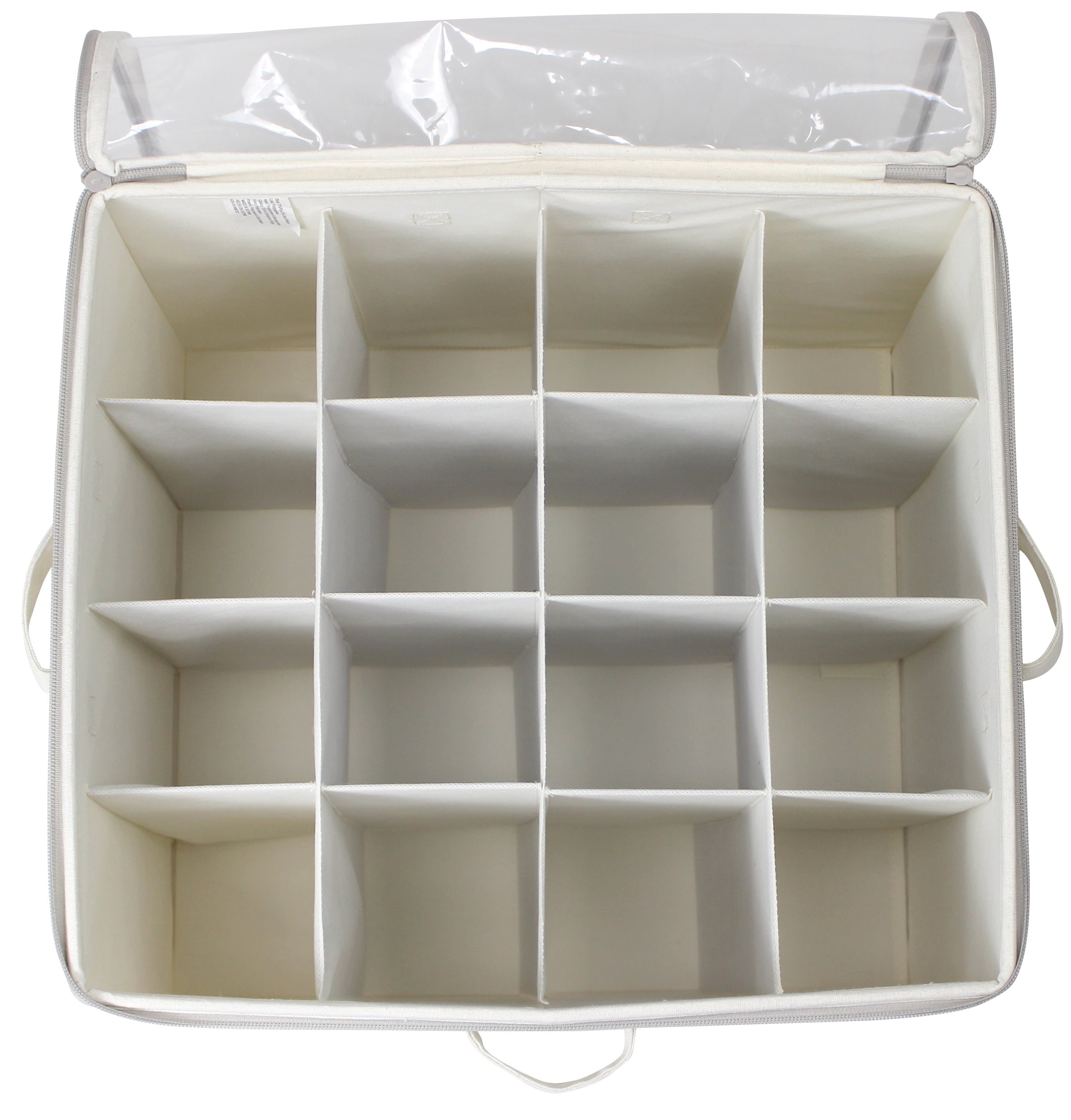 Mainstays Canvas 16 Pair Closet Storage Shoe Organizer Bin with Lid
