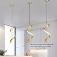 thumbnail image 3 of Lámpara Colgante LED En Espiral Con Luces Sin Reflejos, Material Duradero De Metal Y Silicona, Para Dormitorio, Sala De Estar, Comedor, Oficina, Cafetería, Biblioteca, Pasillo, 3 of 8