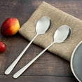 thumbnail image 2 of FRCOLOR small colander Stainless Steel Colander Set of 4 Creative Hollowout Serving Spoons for Western Food in Silver Color 4 Colanders,7.76"X1.97"X0.31", 2 of 5
