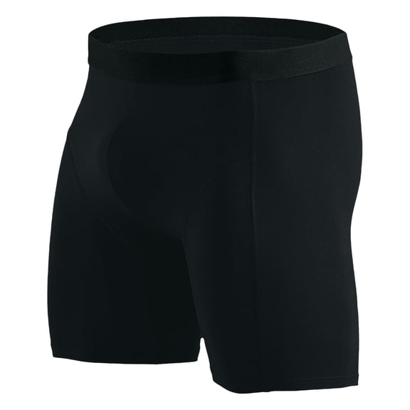 Migroa Breathable Stretch Cotton Mens Soft Underwear Boxer Briefs Anti Chafing Design Body Shaping Support Athletic Comfort Black L