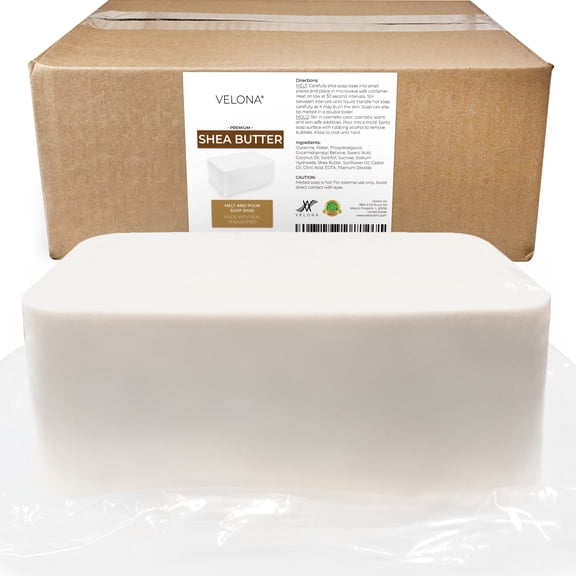 velona 25 LB - Shea Butter - Melt and Pour Soap Base Bulk SLS/SLES free | Natural Bars for The Best Result for Soap-Making