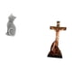 thumbnail image 5 of Figura de gato de resina y escultura de Jesús, adorno decorativo para sala de estar, dormitorio, mesa, estantería, entrada, oficina., 5 of 8