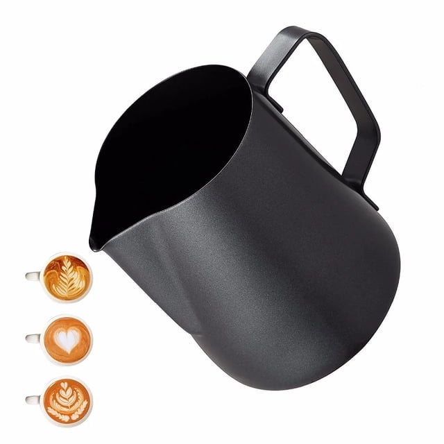 RV Taza con figura de teflón engrosada, boquilla puntiaguda de acero inoxidable, taza medidora graduada, taza con figura de 350ml
