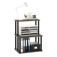 thumbnail image 4 of Furinno Turn-N-Tube 3-Tier Toolless Multipurpose Printer Stand Display Storage Shelf, French Oak Grey/Black, 4 of 6