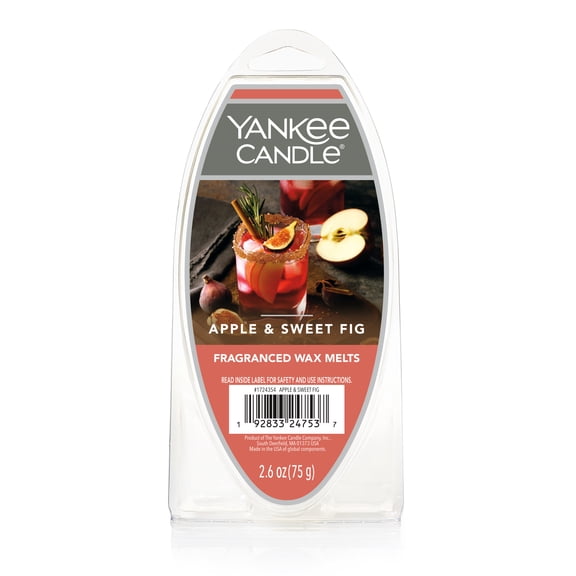 Yankee Candle Apple & Sweet Fig Fragranced Wax Melts, 1 Pack of 6, 2.6 oz