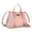 Pink, variant on Wrangler Tote Bags for Women Medium Satchel Purse with Designer Braided Rope Top Handle, Black