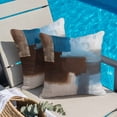 thumbnail image 4 of Throw Pillow Covers, Blue Brown Decorative Throw Pillow Covers 18x18 Inch, Ombre Abstract Street Art Mottled Texture Square Linen Pillow Cases for Couch/Living Room/Sofa, 4 of 9