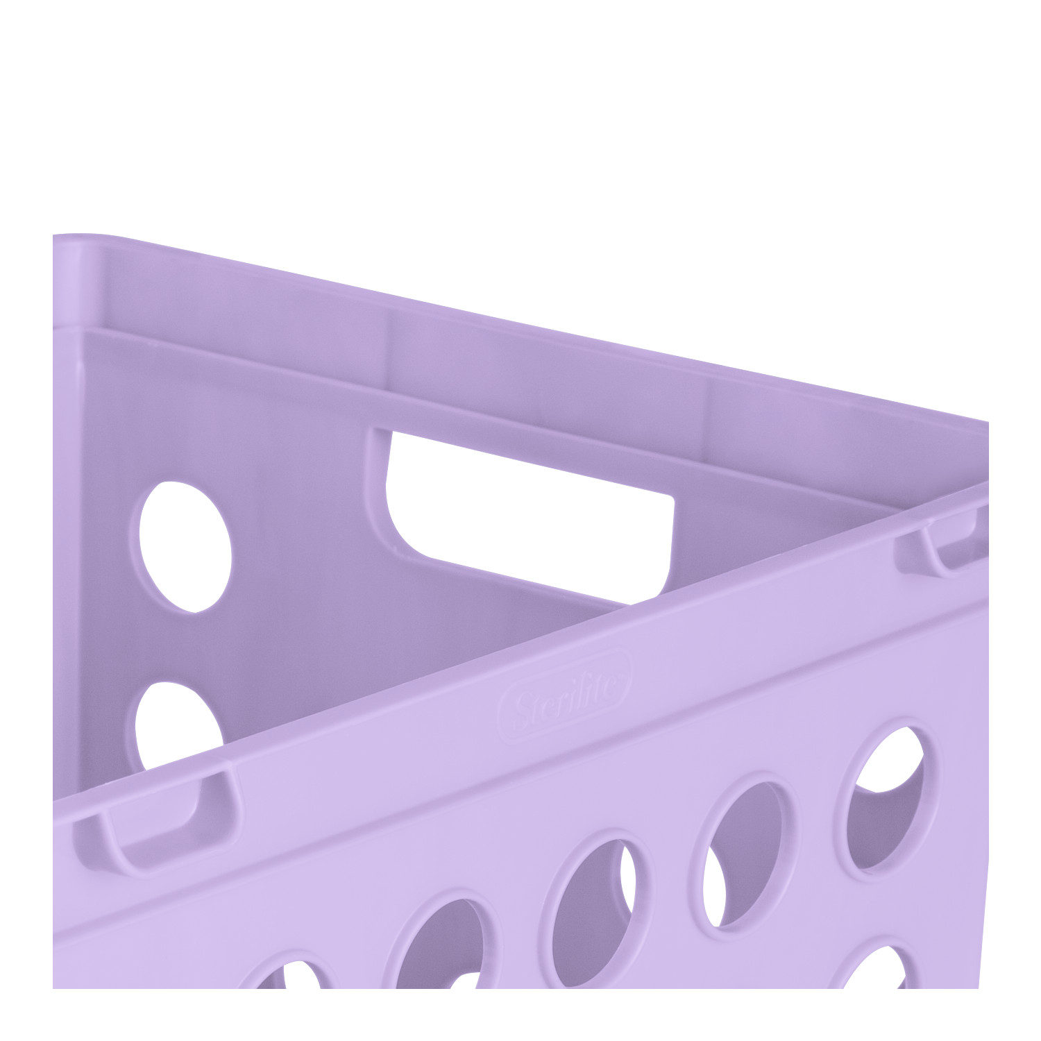 Sterilite File Crate, Versatile Plastic Bin with Through Handles, Letter or Legal-sized File Storage, Stackable, Lavender Sky