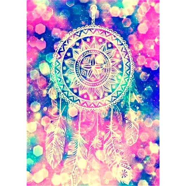 Pintura de diamante (DB7177) 5D DIY Dreamcatcher Square Rhinestone Imagen 30x40cm Hugtrwg Para estrenar