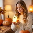 thumbnail image 3 of Cute White Ghost Figurine for Halloween Decorations, Spooky Party Yard Decor, Desk and Shelf Ornament for Home Seasonal Festive Tabletop Display, 1Pack Ghost Figurine #A, 3 of 6