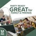 thumbnail image 6 of Exquisite 3 Count 54" x 70" Dark Green Rectangular Flannel Backed Table Cover, 6 of 9