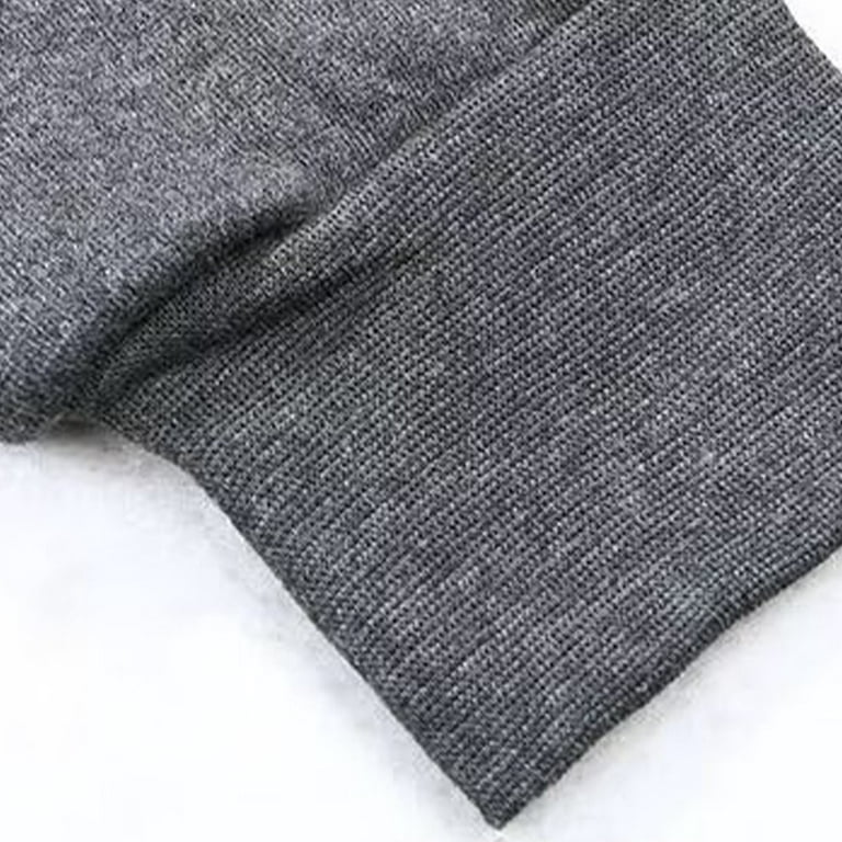 BUYISI Mens Winter Fur Lined Elastic Warm Thermal Long Johns Legging  Underwear Pant Dark Gray