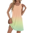 thumbnail image 1 of Liquidation d'Été 2025! Robe Grande Taille pour Femmes, Robe d'Été Décontractée Sans Manches à Col Rond Imprimée avec Poche, 1 of 5