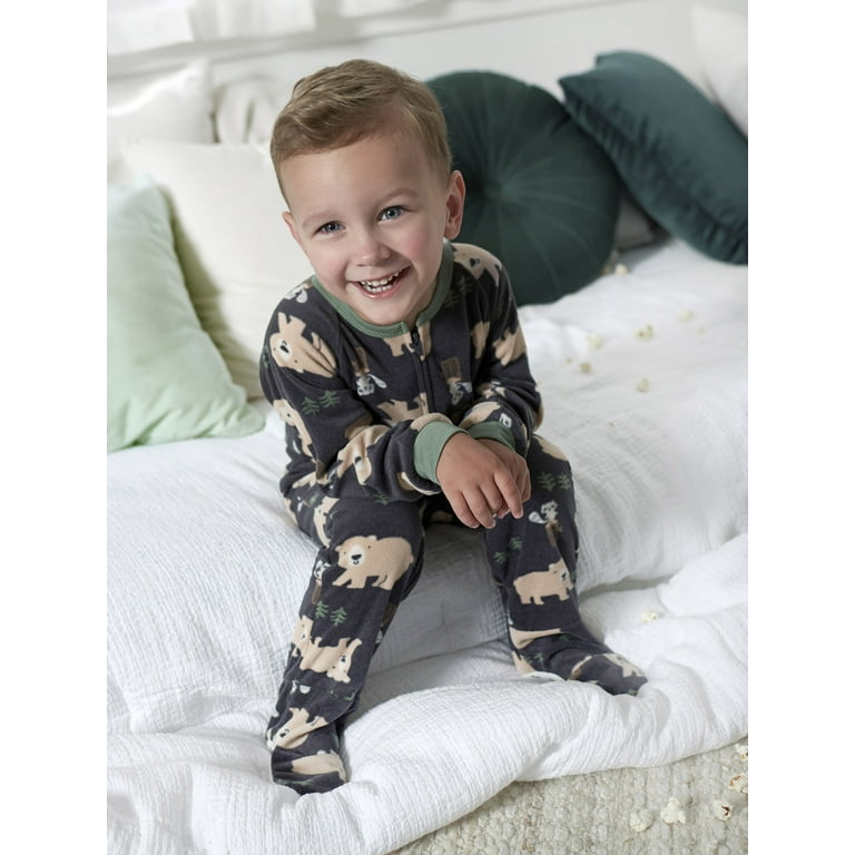 Gerber Baby & Toddler Boy Microfleece Blanket Sleeper Pajamas, 2