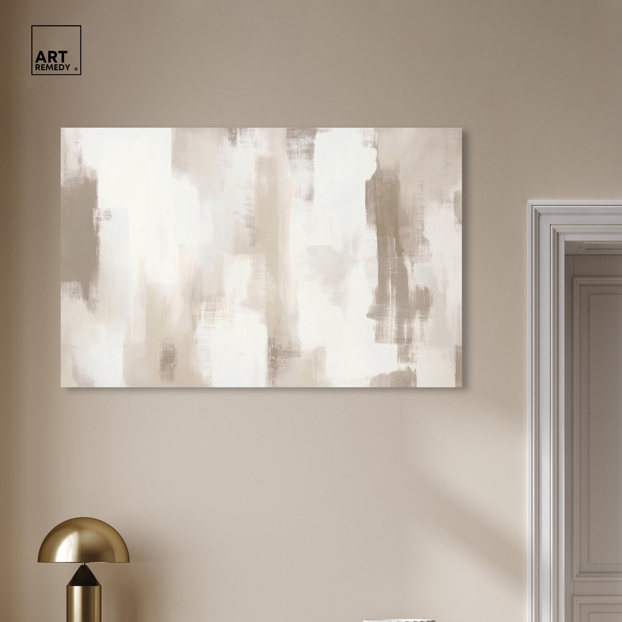 Art Remedy Neutral Abstracts Canvas, 45" x 30", Gallery Wrapped, Winter Mist II