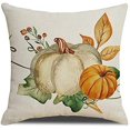thumbnail image 2 of Fall Pumpkin Throw Pillow Covers Autumn Thanksgiving Throw Pillow Covers Full Flax Cute Throw Pillow Case Set of 4 (18 x 18) for Sofa Bed Home Decor, 2 of 6
