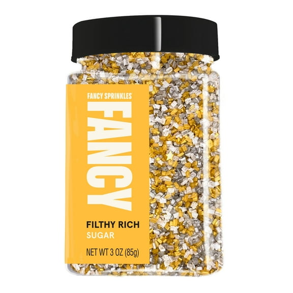 Fancy Sprinkles Filthy Rich Sugar, Dessert Sprinkles, 3 oz
