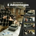 thumbnail image 4 of GasOne GS-1000G-KIT Butane Gas Stove with Flat Top Griddle Included – Butane Grill Tent Stove Burners for Cooking for Camping, Kitchen – Diecast Aluminum with Non Stick Coating, 4 of 6